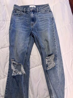 Only worn once! Light Blue Straight Jeans for Women